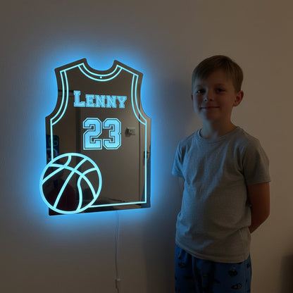 LumiBasket | Espejo LED de Baloncesto Personalizado