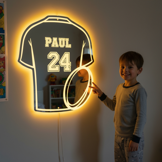 LumiRugby | Espejo LED de Rugby Personalizado